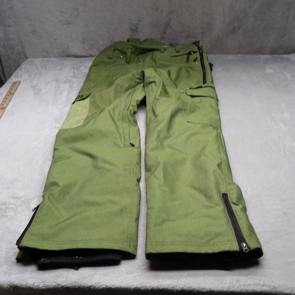 Grenade Bib Overalls Mens Medium Green Ski Snow Winter Cargo Outdoor 38x33 VTG